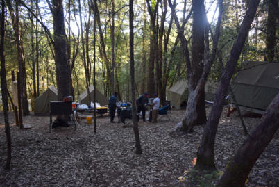 Scouts hanging out in Dimond W campsite.