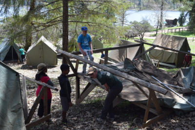 Scouts playing hanging out in Sailor's Rest.