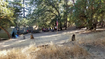 Wishbone campsite looking to the left side of hte road.